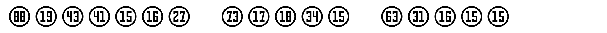Numbers Style Three